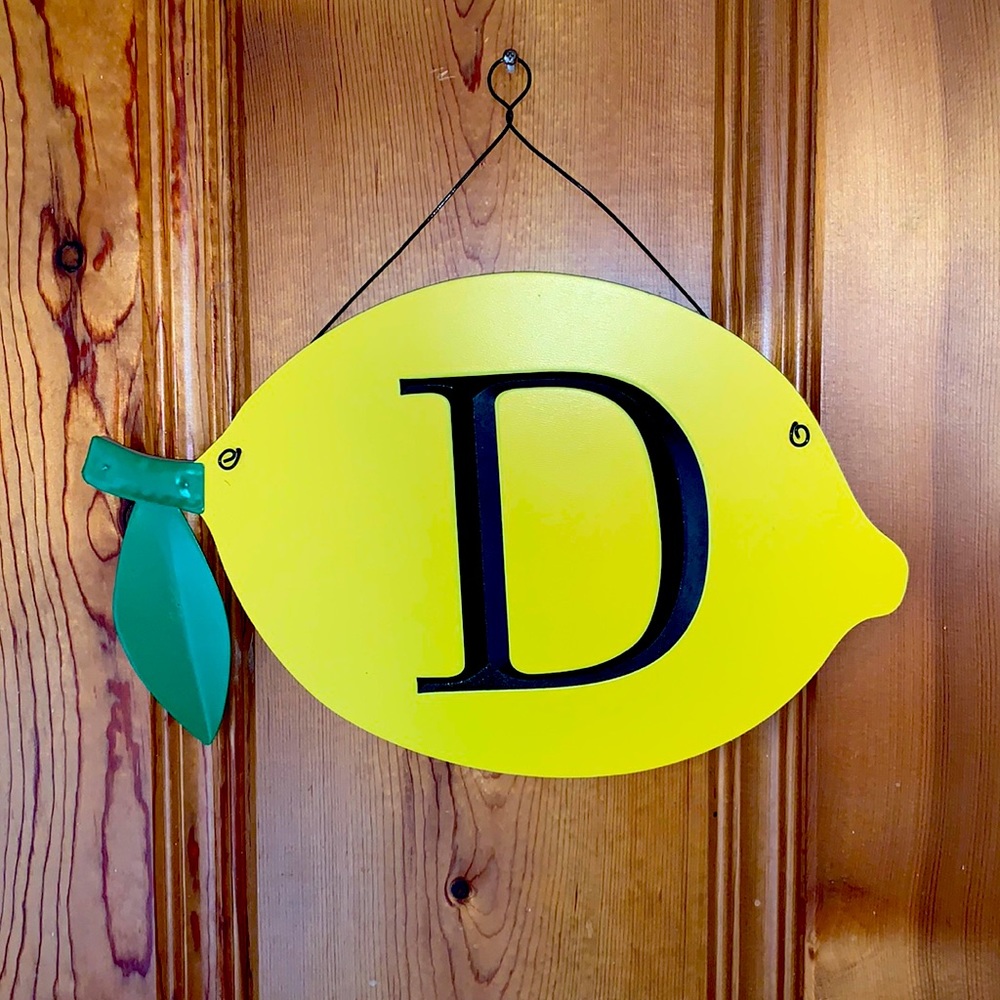 NWT “D” Lemon hanging letter
